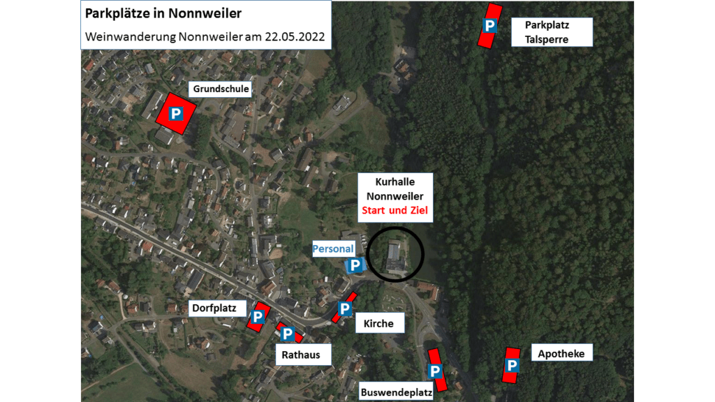 Parkplätze Weinwanderung (mit Symbol)